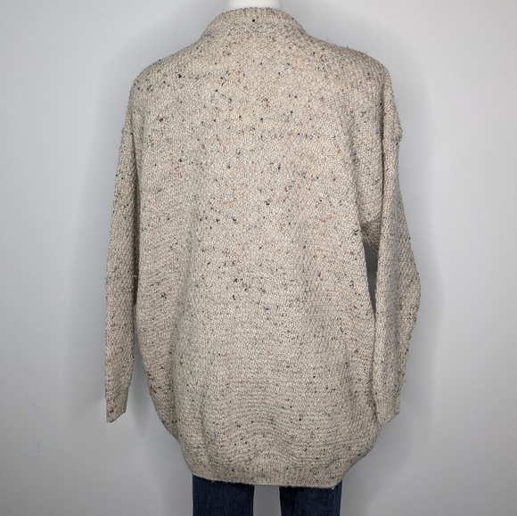 Highland Home Industries Cream Tan Wool Button Up Cardigan Sweater XL - Picture 6 of 9